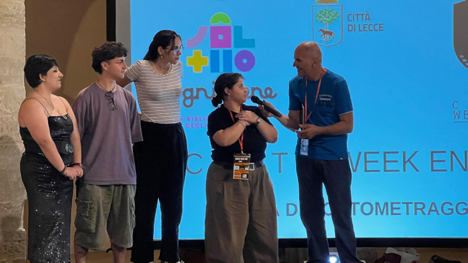 Intervista sul palco di Corto weekend 2025